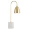 Jonathan Y Ana 26" Gold Arched Metal with Marble Base LED Table Lamp, Brass Gold/White JYL1092A - alternate 1