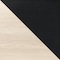 Manhattan Comfort Arvon 71 in TV Stand With Metal Legs in Black and Natural TV1550-1 - alternate 1