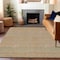 Homeroots 8' X 10' Beige And Taupe Striped Washable Indoor Outdoor Area Rug 615653 - alternate 3