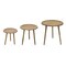 Homeroots Set of Three 24" Brown Round End Tables, 3PK 518015 - alternate 1