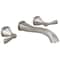 Delta Stryke Two Handle Wall Mount Bathroom Faucet Trim, 9.34 in, Lumicoat Stainless T3576LF-SS-PR-WL - alternate 1