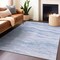 Homeroots 8' X 10' Sky Blue Striped Washable Indoor Outdoor Area Rug 608127 - alternate 3