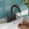 Anzzi Remnants 4 in. Centerset 2-Handle High-Arc Bathroom Sink Faucet in Matte Black with Drain Assembly L-AZ300MB - alternate 2