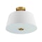 Jonathan Y Isabella 15" 3-Light Modern Contemporary Metal Tapered Drum LED Semi Flush Mount, Brass Gold JYL9922A - alternate 2