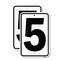 Signmission Sign with Number 5, 12'' X 18'' 2 Signs, Heavy Gauge Aluminum, 2PK A-1218-2PACK-22894 - alternate 1
