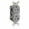 Leviton Straight Blade Receptacle, 5-20R, 20 A, 125V AC, Flush Mount, Self-Grounded M8300-GY - alternate 1