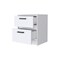 Homeroots 19" White Wood Two Drawer Nightstand with Integrated Tech 518171 - alternate 2