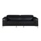 Homeroots 89" Black Italian Leather Solid Wood Sofa 720449 - alternate 1