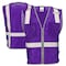 Dome75 Hi-Vis Safety Vest LG/XL Class Non-ANSI/Enhanced Visibility , Zipper 2 Pockets, 1 Mic Tab DV1281 - alternate 2