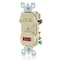 Leviton Wall Switch, 1/2 hp, Toggle, 15 A, Ivory 5226-I - alternate 2