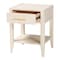 Baxton Studio Primrose Mid-Century Ivory Fluted Wood 1-Drawer Nightstand 249-13831-ZORO - alternate 3