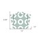 Homeroots 12" X 12" Light Sage And White Circle Flower Peel and Stick Removable Tiles 556395 - alternate 3