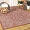 Jonathan Y Tela Bohemian Textured Weave Floral Red/Taupe 4 ft. x 6 ft. Indoor/Outdoor Area Rug SMB100A-4 - alternate 2