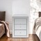 Homeroots 24" Silver Wood and Mirror Three Drawer Nightstand 499318 - alternate 2
