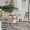 Flash Furniture Lourdes French Bistro 31.5in. Tbl, Natural/White PE Rattan, Glass Top, Bamboo Print Aluminum Frame SDA-AD641012-80-NATWH-LTNAT-GG - alternate 2