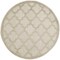 Homeroots 4' Cream And Beige Round Geometric Indoor Outdoor Area Rug 572336 - alternate 2