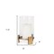Homeroots 12" Gold Geometric Glass And Metal Tabletop Hurricane Candle Holder 608421 - alternate 2