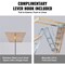 Vevor Folding Attic Ladder Aluminum Adjustable Portable Loft Stairs Ceiling A7 - alternate 2