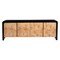 Homeroots 67in Black And Natural Solid Wood Sideboard with Four Doors 668875 - alternate 2