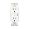 Eaton Wiring Devices Eaton Tamper and Weather-Resistant GFCI Receptacle, 125 V, 15 A, NEMA: NEMA 5-15R, Back, Side Wiring TWRGF15W - alternate 2