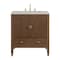 James Martin Vanities Myrrin 30" Single Vanity, Mid-Century Walnut w/ 3 CM Eternal Jasmine Pearl Silestone Top 485-V30-WLT-3EJP - alternate 1
