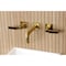 Kingston Brass Double-Handle Wall Mount Bathroom Faucet, Brushed Brass KS6127KL - alternate 3