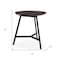 Homeroots 23" Espresso and Black Solid Wood and Metal Tray Table 605380 - alternate 2