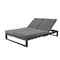 Leisuremod Chelsea 2-in-1 Convertible Sofa & Double Chaise, Aluminum, 660lb Capacity CLBL-82BL - alternate 2
