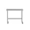 Flash Furniture Rawcliffe SS 18Ga Work Table w/1.5in. Backsplash, Undershelf and 2 Locking Casters, 48 x 24 x 36 NH-WT-2448BSP-CAS-GG - alternate 3