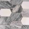 Apollo Tile Toscana 13x12 in. Polished Calacatta Bluette, Thassos White Picket Lantern Mosaic Tile, 5PK APLEML88CN02A - alternate 2
