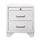 Homeroots 27" White Wood Two Drawer Nightstand 384057 - alternate 1