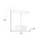 Homeroots 32" White Metal Dining Table 520866 - alternate 3