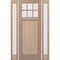 Doornmore CRF-P1G6, 65.25" x 98" ( 36" Door + 2x12" Side) Left Hand, Mahogany SDL 6 Lite Exterior Door CRF-P1G6-SW-3696-G101-SL_1-2_LI - alternate 1