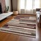 Homeroots 10' X 14' Merlot Burgundy And Beige Striped Washable Indoor Outdoor Area Rug 613301 - alternate 2