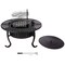 Pure Garden Fire Pit w/ Grill 37 in Round Outdoor Fire Table w/ 2 Grills, Lid, Poker & Cover Fire Pits 50-LG1478 - alternate 1
