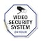 Signmission Video Security System 24 Hour, 18 Inch X 18 Inch, Vinyl Decal OC-D-18-4 - alternate 1