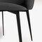 Leisuremod Sonnet Modern Dining Chair in Charcoal Fabric and Iron Legs, 2PK SC51CH2 - alternate 5