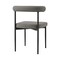 Homeroots Set of Two Gray And Black Upholstered Faux Leather Open Back Dining Side Chairs 569409 - alternate 2