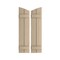 Ekena Millwork Knotty Pine 2 Board Joined Board-n-Batten w/Elliptical Top Faux Wood Shutters, 11W x 68H, PR SHUBJL11X68KPPR - alternate 1