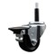 Service Caster 3'' Soft Rubber Swivel 3/4'' Expanding Stem Caster with Brake SCC-EX20S314-SRS-PLB-34 - alternate 1