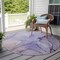 Homeroots 8' Round Gray and Purple Round Abstract Washable Non Skid Indoor Outdoor Area Rug 559411 - alternate 2