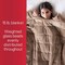 Sunbeam Extra Warm 15 Pound 54" x 73" Weighted Blanket with Arm Slits and Neck Cutout in Beige 2105789 - alternate 2