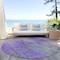 Homeroots 8' Purple Gray And Charcoal Round Abstract Washable Indoor Outdoor Area Rug 587172 - alternate 2