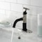 Kingston Brass One-Handle 1-Hole Bathroom Faucet with Knurled Handle, Deck Plate, and Push Pop-Up Drain KSD2828RKX - alternate 2