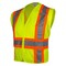 Reflective Apparel ANSI Type R Class 2 Breakaway Mesh Vest with Adjustable Side Wrap Closure 576ET-LM-6X-8X - alternate 1
