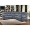 Homeroots Gray Velvet Reclining L Shaped Six Piece Corner Sectional With Console 524229 - alternate 2
