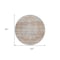 Homeroots 8' Copper And Beige Round Floral Washable Indoor Outdoor Area Rug 605081 - alternate 2
