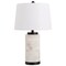 Jonathan Y Eliza 25.5" Contemporary Modern Alabaster Column LED Table Lamp with Nightlight Base, White/Black JYL6203B - alternate 2