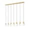 Z-Lite Aimie 7-Light Linear Chandelier, 6 in W, Modern Gold 828P6-7L-MGLD - alternate 1