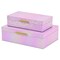 Homeroots Set of Two Pink And Gold Faux Shagreen Nesting Storage Boxes With Lids, 2PK 712933 - alternate 2